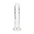 Dildo REALROCK CRYSTAL CLEAR - 6,1''/15,5 cm, przyssawka, bez ftalanów, wodoodporne
