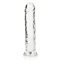 Dildo REALROCK CRYSTAL CLEAR, 8,7'' z przyssawką, wodoodporne, bez ftalanów