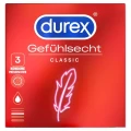 Prezerwatywy Durex Gefühlsecht, 56 mm, 3szt, cienkie i dopasowane latexowe