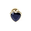 Korek analny – Jewellery Gold Heart PLUG, stal nierdzewna, kryształ, 7 cm
