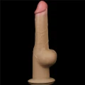 Dildo - Love Toy, dwuwarstwowy silikon, uchwyt, przyssawka 7,9 cm, długość 24 cm