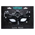 Maska wenecka - Love Mask - Elastyczna, haftowana, 100% poliester