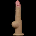 Dildo - Love Toy, dwuwarstwowy silikon, uchwyt, przyssawka 7,9 cm, długość 24 cm