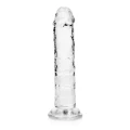 Dildo REALROCK CRYSTAL CLEAR - 6,1''/15,5 cm, przyssawka, bez ftalanów, wodoodporne