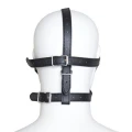 Uprząż do twarzy z maską na oczy i kneblem, Ekoskóra, Total Head Harness Restraint