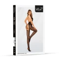 Bodystocking SOFTLINE COLLECTION – elastyczny, czarny, koronkowy wzór, One Size