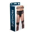 Komplet koronkowy z pasem do pończoch Prowler, Xlarge, regulowane paski, zmysłowy design