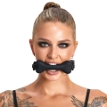 Gag typu dog bone – Bad Kitty, silikonowy z regulowanym paskiem PU i metalowymi elementami