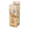 Plug anal GLEAMING LOVE Large, aluminium, z flared base, pearl-finish, z kamieniem szlachetnym