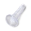 Dildo King Cock 6 cali, przezroczysty, materiał TPE, wodoodporny