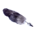 Wtyczka analna Plug-Fox TAIL XXL, stal nierdzewna, ogon lisie, anatomiczny kształt