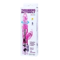 Wibrator z masażerem łechtaczki BAILE Throbbing Butterfly – 5 funkcji rotacji, 5 wibracji