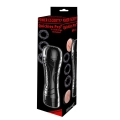 Wibrator penisa Quickies Pro — Masturbator wibrujący, 7 trybów, 3-pack cockring