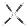 Hogtie Connectors - Milan Collection - Skórzane, 4-WAY, Czarno-Czerwone