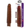 Dildo Pretty Love Soren, 25,2 cm, 10 trybów wibracji, realistyczny brązowy