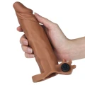 Rękaw przedłużający do penisa Vibrating Pleasure X - 2 cale długości, realistyczny, TPE