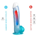 Dildo SILEXD Angel, 8 cali, termoreaktywne, płynny silikon, przyssawka 70 mm