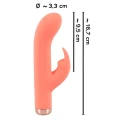 Wibrator króliczy Peachy Mini, silikonowy, 10 trybów, długość 16,7 cm
