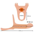 Dildo silikonowe - Przedłużenie 5 cm, elastyczny pas, średnica 4 cm, wewnętrzna 3,5 cm