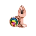 Zabawka analna Rear Assets – różowe złoto, aluminium, wodoodporna, 6.9 cm