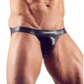 Jockstrap męski XL - Elastyczny, błyszczący czarny, 92% poliester, 8% spandex