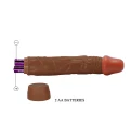 Dildo realistyczne BAILE - 8.8'', wibracje wielostopniowe, materiał ABS/TPR