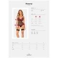 Gorset OBSESSIVE Rosenty M/L - regulowane ramiączka, kwiatowy wzór, elastyczny materiał