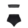 Biustonosz i szorty DEMONIQ Kolekcja Silver Touch - czarny, elastyczny, podwyższony stan
