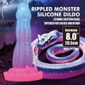 Dildo Power Monsters Void - 20,5 cm, silikon, teksturowany, z przyssawką
