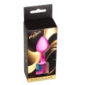 Korek analny (plug) MyLove Toys – silikonowy, rozmiar M, długość 8 cm, diament różowy