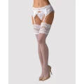 Pończochy S/M OBSESSIVE, koronkowe wykończenie, przezroczysty materiał, eleganckie