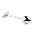 Korek analny metalowy – seria NO.3, stal nierdzewna, 5 wymiennych końcówek, długość 16,5 cm