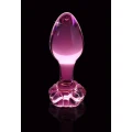 Korek analny ze szkła ICICLES No. 48 – szkło dmuchane, stożkowe, długość 8,9 cm