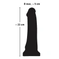 Wibrator z przyssawką, seria European Lover, 3 tryby wibracji, długość 23 cm