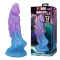 Dildo Power Monsters Atlanteans - 19 cm, silikonowy, przyssawka, rzeźbiony design