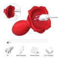 Wibrator analny Rosenberg Red, silikonowy, 9 trybów wibracji, wodoodporny