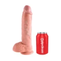 Dildo King Cock 10 cali, PVC, z przyssawką, kompatybilne z uprzężą