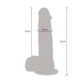 Dildo obrotowy TOYJOY, silikonowy, wibracyjny, z podstawą przyssawkową, 21 cm