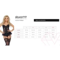 Gorset erotyczny ROXANA, satynowy, z koronką, regulowane zapięcie, stringi w zestawie