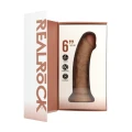 Wibrujące dildo RealRock® - 15,5 cm, Naturalny kolor, Przyssawka, Elastyczny materiał