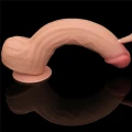 Dildo 12'' - Przesuwna Skóra, Dwuwarstwowy Materiał, Silna Przyssawka