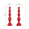 Stymulator analny, Rosestick Red - 9 funkcji wibracji, silikon medyczny, 10,2 cm