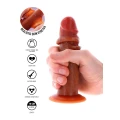 Dildo ToyJoy Get Real Skin 15 cm, silikonowy, ruchomy napletek, 3,5 cm średnica