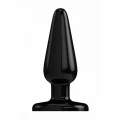 Korek analny - Basic - 5 cali - czarny, z przyssawką, higieniczny, bez ftalanów