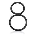 Pierścień erekcyjny - Double Helix, Gumowy, Średnica 6 cm, Czarny