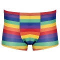 Bokserki męskie Svenjoyment, XL, 90% poliester, 10% elastan, kolorowe paski tęczy