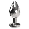 Korek analny TOYJOY Disco Diamond, aluminium, kryształ akrylowy, 9,7 cm
