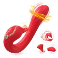 Wibrator do punktu G Swan Red, 20,4 cm, 9 funkcji wibracji, silikon medyczny