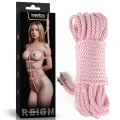 Lina bondage Rebellion Reign Rose, poliester 10m x 6mm, różowa, jedwabisty dotyk