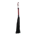 Flogger BDSM - Czerwono-czarny, skóra PU, długość 44 cm, kontrola intensywności